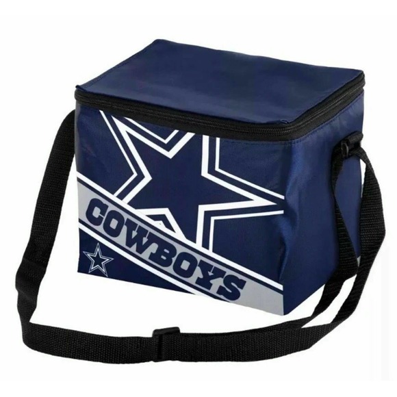 FOCO Dallas Cowboys NFL Big Logo Stripe 12 Pack Cooler Bag - Picture 1 of 4